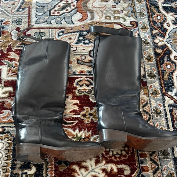 Black Leather Riding Boots - Picture 1 of 7